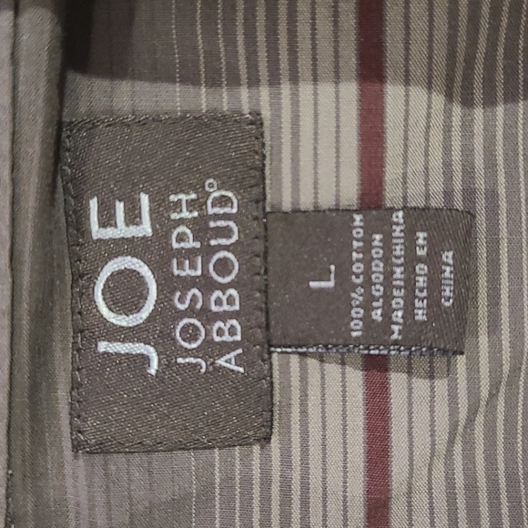 3/$20 Joseph Abboud Gray Stripe Button-Up Dress Shirt - Picture 5 of 5
